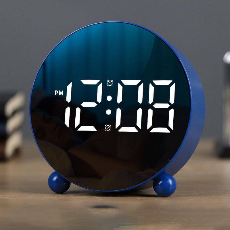 New Creative Alarm Clock Minimalist Digital LED Clock Home Bedside Table Clock Plastic Desk Clock
