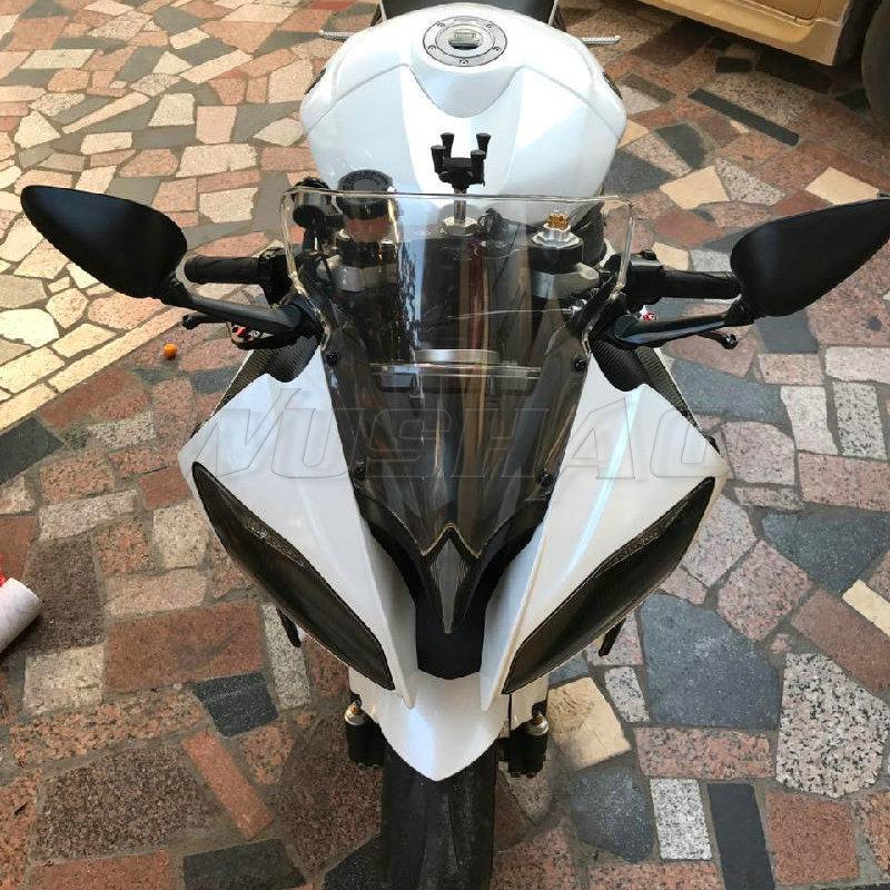 Motorcycle Windshield Windscreen Screen For 2008 2009 2010 2011 2012 2013 2014 2015 2016 Yamaha YZF-R6 YZF 600 R6 Black Iridium