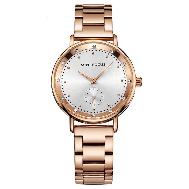 Fashionable Diamond Ladies Watch Japanese Movement Waterproof Stainless Steel Strap Watch
