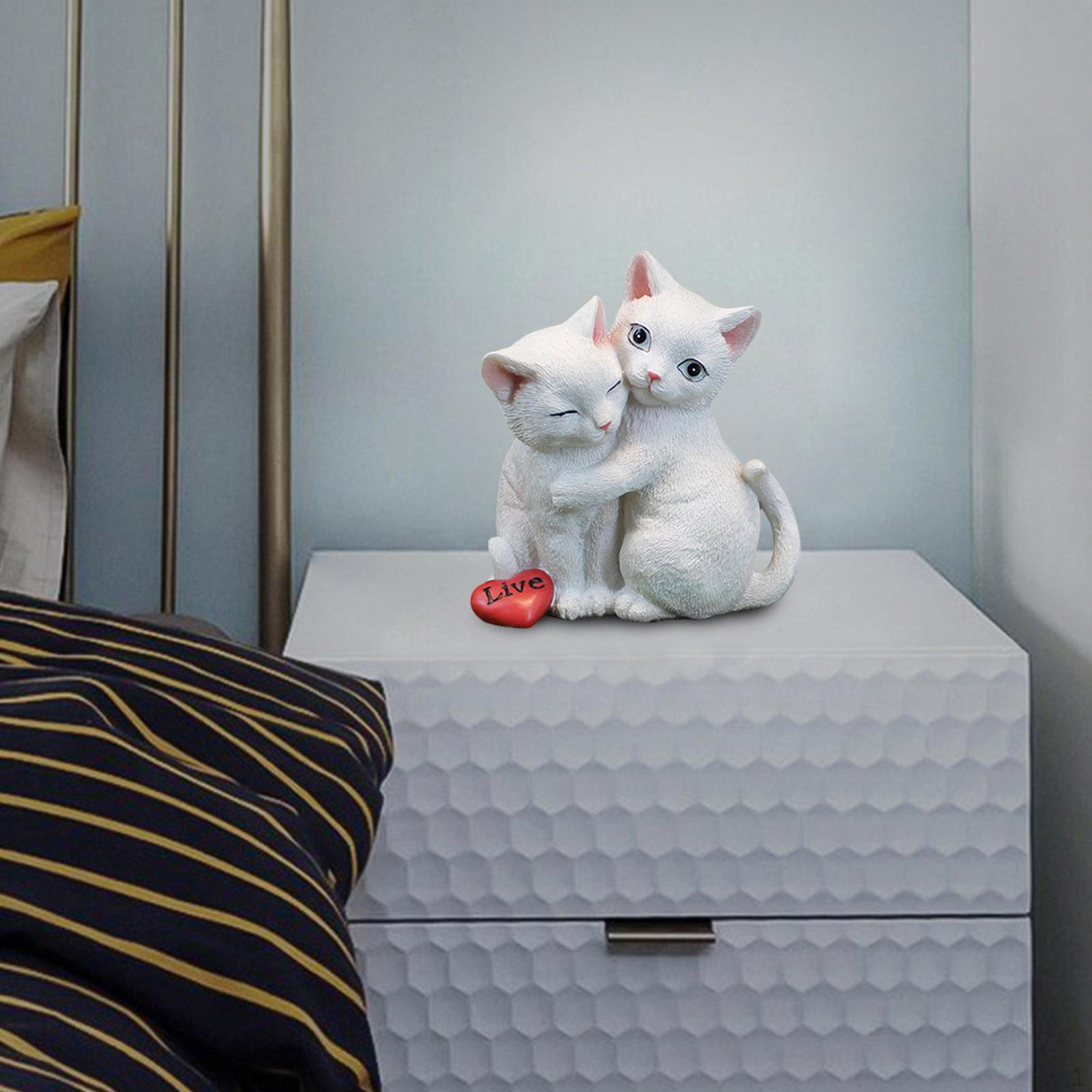 Figurine Animal Statue Micro Landscape Sculpture Resin Collection for and home Desktop Bedroom Couple