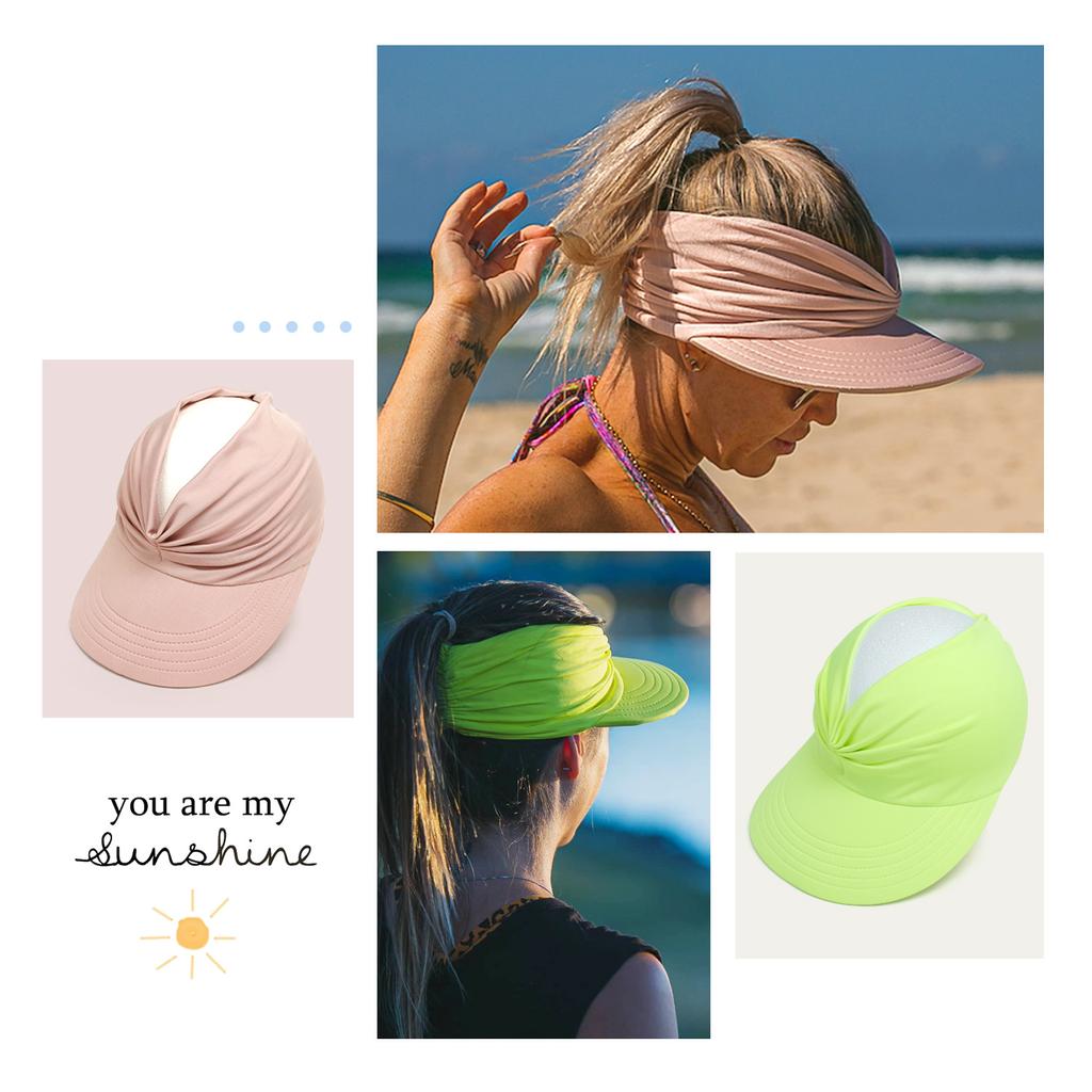 Women's Beach Sun Hat Spring Summer Sun Hat Women's Outdoor Sports Empty Top Hat