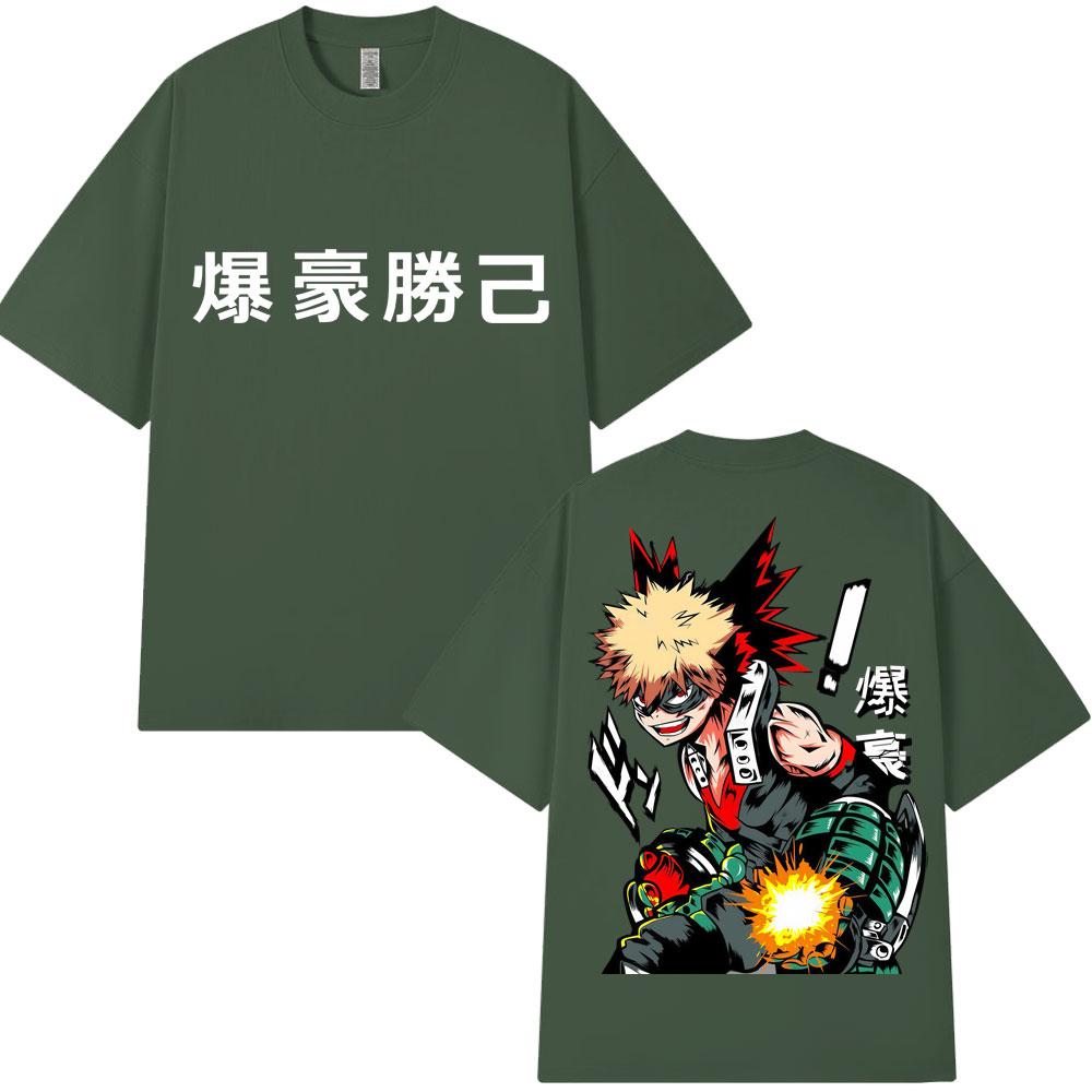 Anime My Hero Academia Katsuki Bakugo T Shirts   Vintage Harajuku Ga T Shirt Oversized Cotton Casual Tees Streetwear