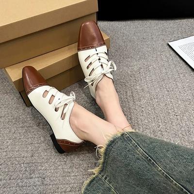 Flats Women Casual Loafers Shoes Designer Dress Fashion Walking Shoes New 2024 Autumn Lace Up Sport Shoes Femme Trend