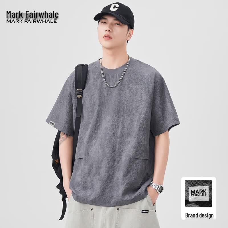 Mark Fairwhale Men s 2026 Summer Ice Silk Short-Sleeve T-Shirt L