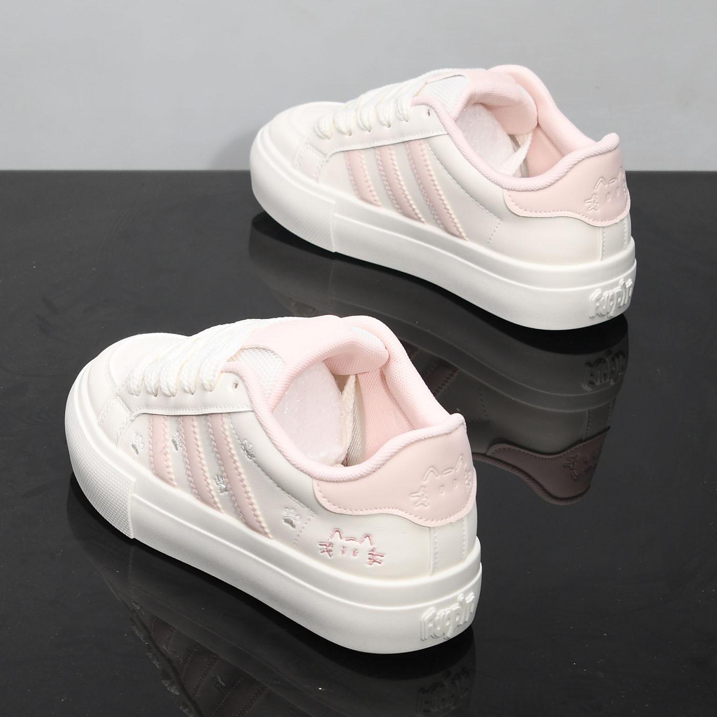 

Anti-odor sneakers, muffin board shoes, spring and autumn campus style casual shoes trend 2 35 розовый