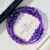 Natürlicher Amethyst Farbverlauf Design Halskette Schlüsselbein Kette Pullover Kette
