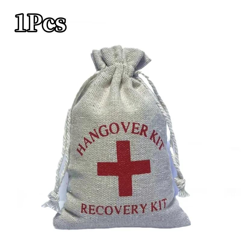 

100 шт. хлопчатобумажные и льняные сумки для экстренной помощи, сумка для вечеринки, сумка для похмелья, Красный Крест, набор для похмелья, сумки для набора для похмелья 15x10cm