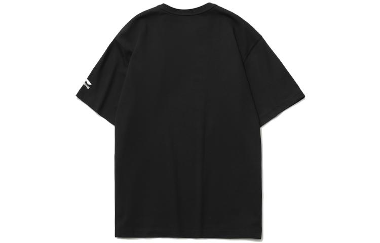 Men's Li-Ning Sports Fashion Collection T-Shirts Men's Black Crew Neck Moderate Straight Fit