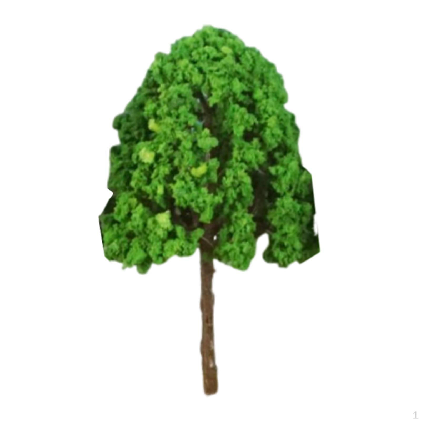 50 Pieces Model Trees Diorama Supplies Train Scenery Architecture Miniature for Railway green