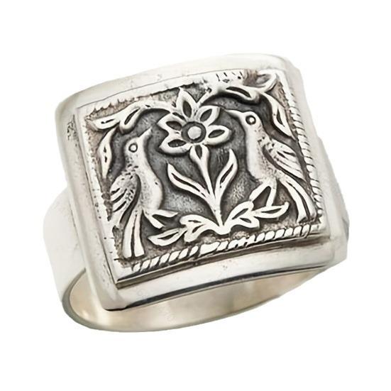 Bohemian Retro Little Bird Flower Women's Fashion Ring