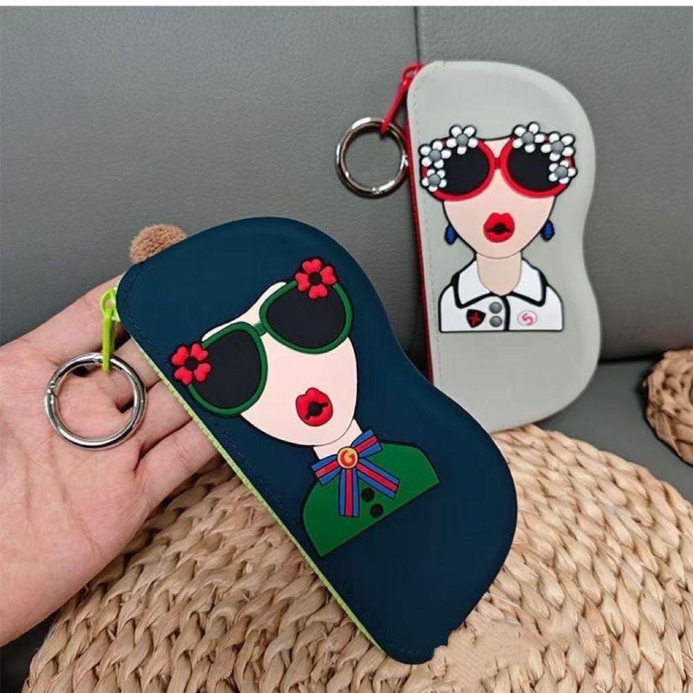Waterproof Small Items Bag Dustproof Sunglasses Pouch Simple Silicone Eyeglasses Case  Travel