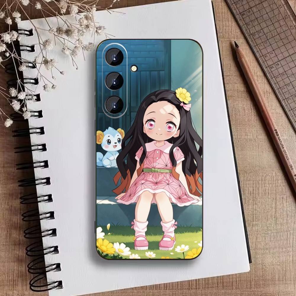 Nezuko K-Kamado Phone Case For Samsung Galaxy A73,21,22,32,71,53,52,51,80,5G Soft Black Cover