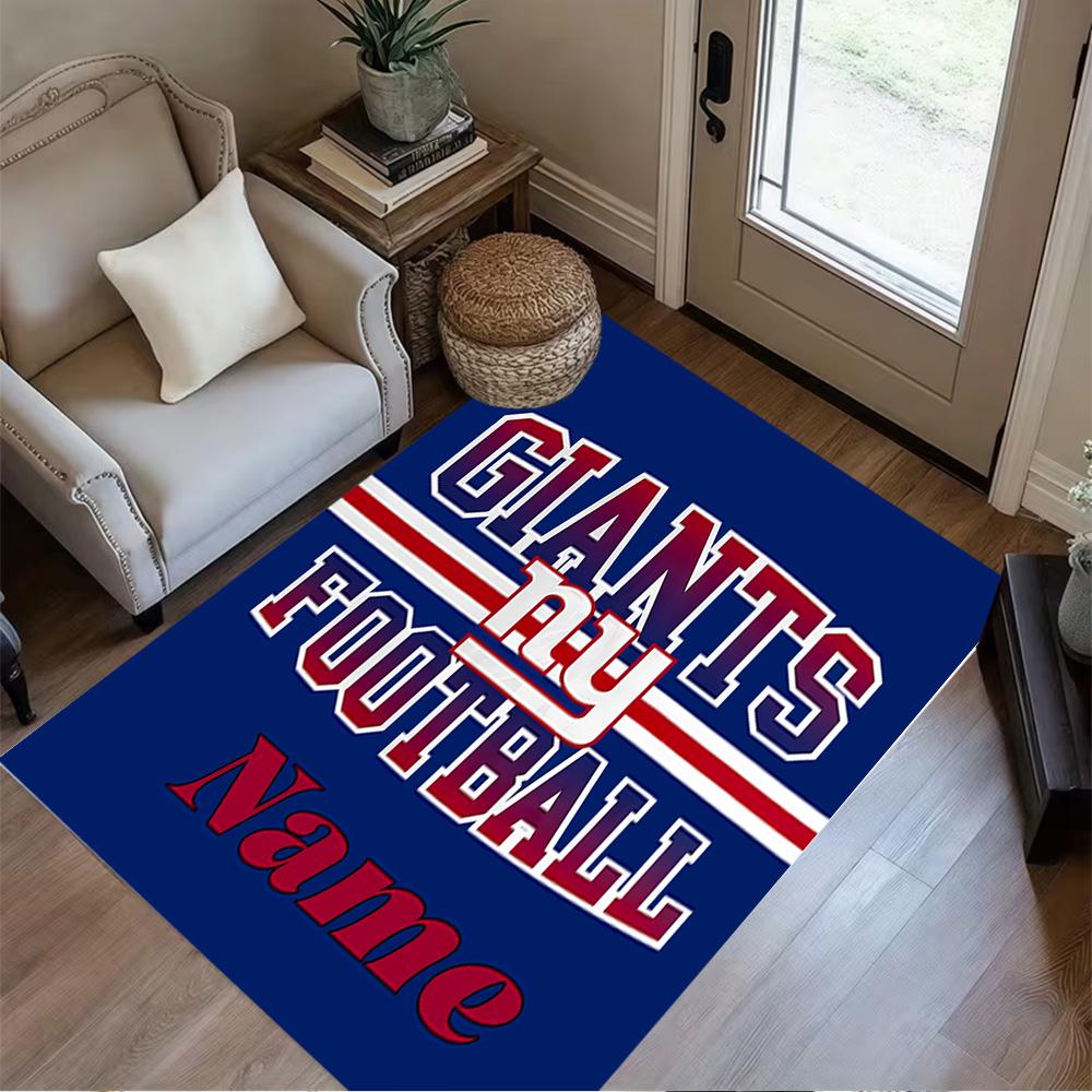 Giants Football Personalized Text Area Rug Perfect for Decorate Room Hallway Living Rooms Game Room Antislip Carpet Anime Office Decor Spiritual Gift