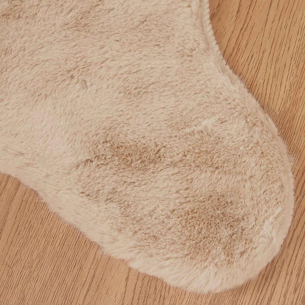 Non Slip Artificial Rabbit Fur Rug OLITE Taupe