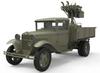 Miniart Escala 1/35 Caminhão Soviético de 1,5 Toneladas com Metralhadora AA M-4 Maxim, Modelo de Plástico, MA35186