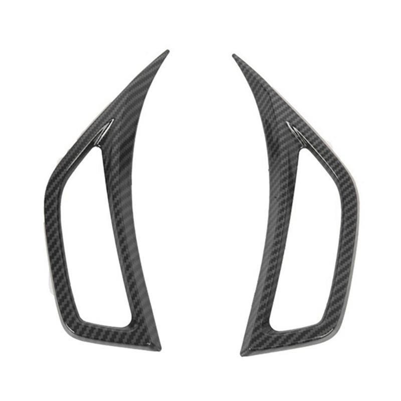 Carbon Fiber Look Fender Side Air Vent Trim Cover For Jeep Wrangler JL 2018-2025 Car Body Fender Plate Trim