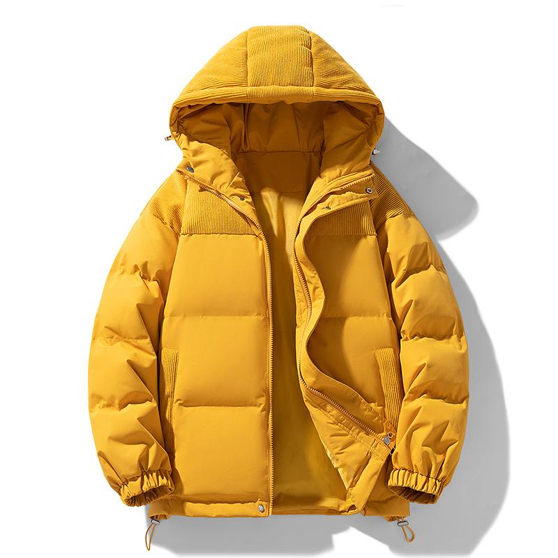 2025 Down Jacket Men's Winter Thickened Warm Hooded Down Jacket Couple Casual Loose Top Cotton Jacket