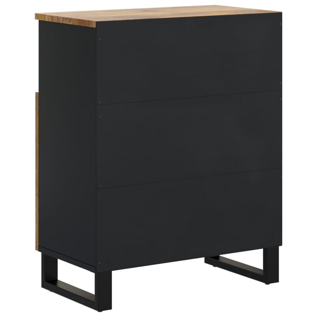 Sideboard with 2 Doors 60x33x75 Cm Solid Mango Wood