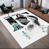 Guler Flanell Teppich mit Aufdruck, Heim Sofa Dekoration für Wohnzimmer & Schlafzimmer, Rutschfeste Spiel Flanell Bodenmatte für Spielzimmer