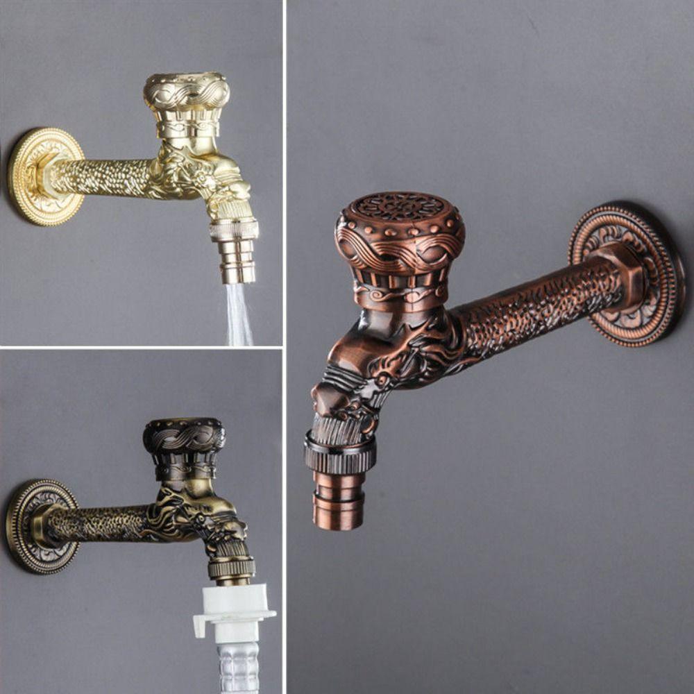 Bronze Finish Antique Tap Bronze Ceramic Valve Core Wall Mounted Bibcock Mop Pool Use