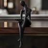 Abstrakte Kunst Denker Statue, 3D-gedruckte Denker Figur beim Lesen, Moderne Bücherregal Skulptur für Wohnzimmer, Büro, Regale, Couchtisch, Schreibtisch