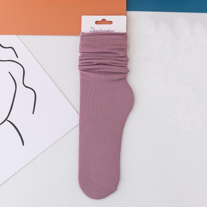 

Yu You Bing Bing Women s Summer Maternity Velvet Mid-Calf Socks, Thin Puffy Japanese Style One Size