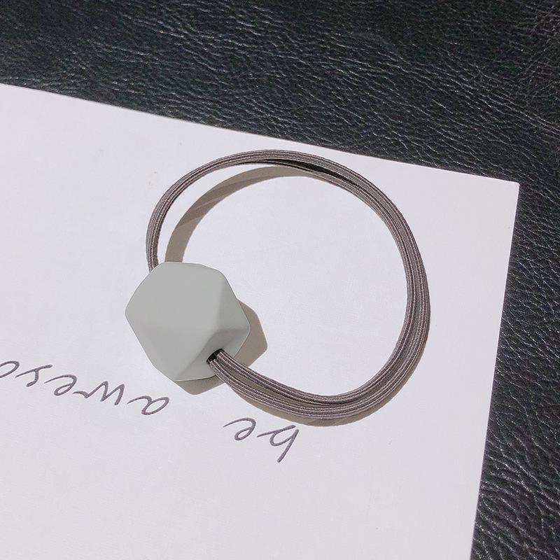 

Корейский стиль Morandi Color Hair Rope с бриллиантовым акцентом - квадратная резинка для волос для женщин