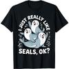 Cute Seal Design for Men Women Kids Ocean Animal Seal Lovers T-Shirt(1)