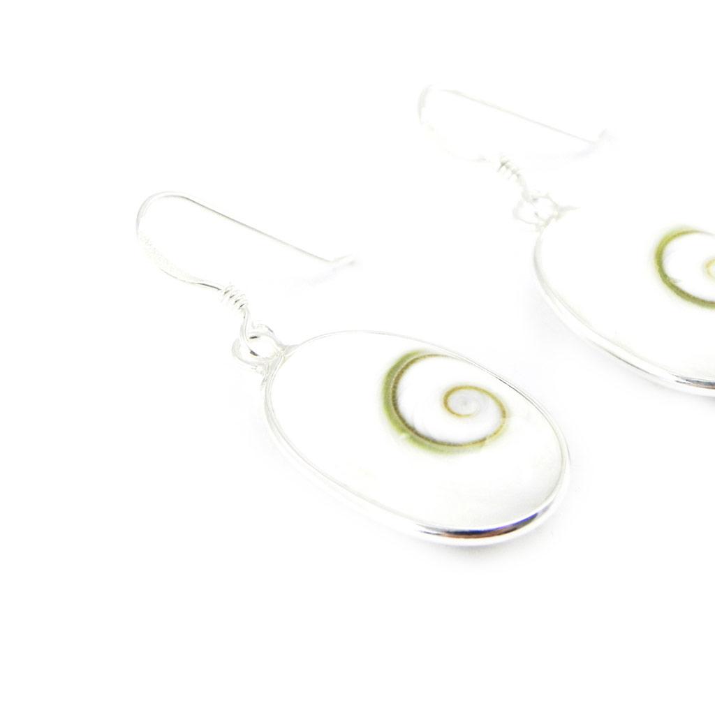 Les Trésors De Lily [I2867] - White 'Saint Lucie' Silver Earrings