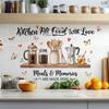 Funny Cartoon Coffee Machine Kitchen Wall Stickers, Self-Adhesive Decor for Kitchen Wall Decoration