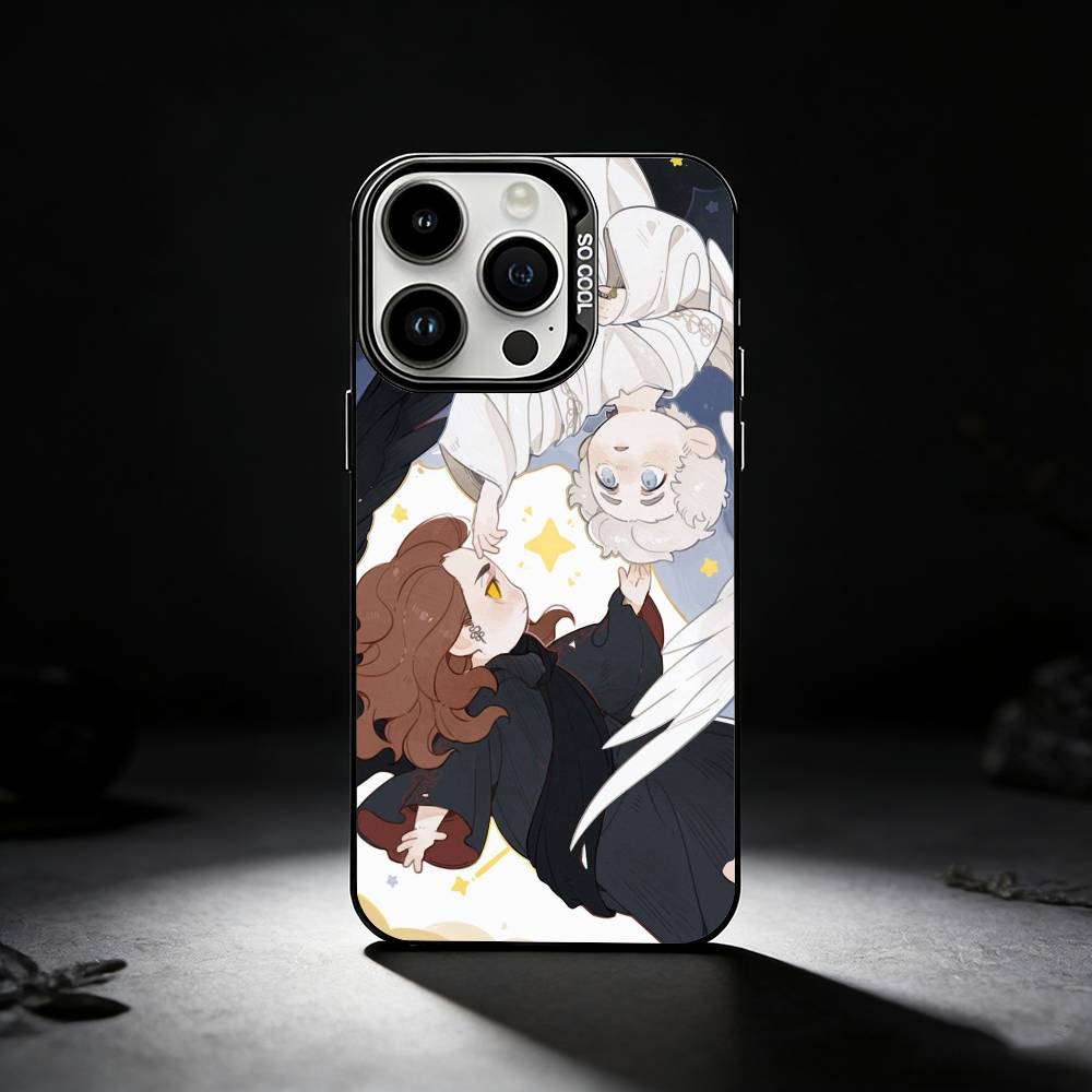G-Good Cartoon O-Omens Phone Case For iPhone 17,16,15,14,13,12,11 Plus,Pro Max,XS,Colored Silver Phone Case