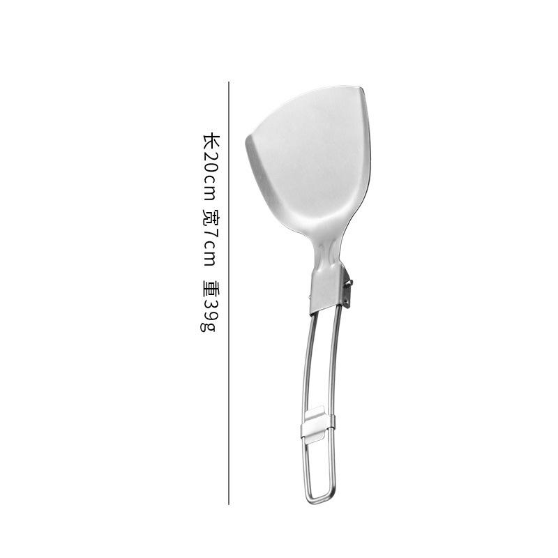 304 Stainless Steel Foldable Cookware Set: Outdoor Picnic, Camping, Multi-functional Spatula & Spoon.
