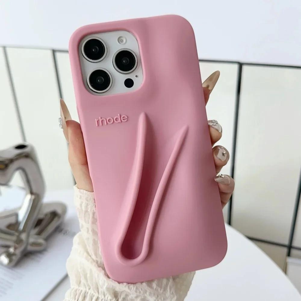 

Літня колекція Rhode Новий лимонний жовтий тримач для блиску для губ Силіконовий чохол для iPhone 17 Air 16 E 15 14 13 12 11 Pro Max Plus М яка обкладинка для помади No Lipstick&iPhone 14 Pro Max