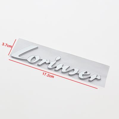 1PC 3D ABS Plastic Lorinser Car Letter Logo Sticker Tail Badge Decoration Rear Trunk Emblem Decal Styling Auto Accessories