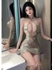 Enchantment Sexy Underwear Hollow Out Hot Mature Backless Temptation Nightclub Bounce Spicy Girl Tight Wrapped Hip Dress Y9W5