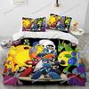 3D Rockman Megaman Game Cartoon Comforter Bedding Set,Duvet Cover Bed Set Quilt Cover Pill