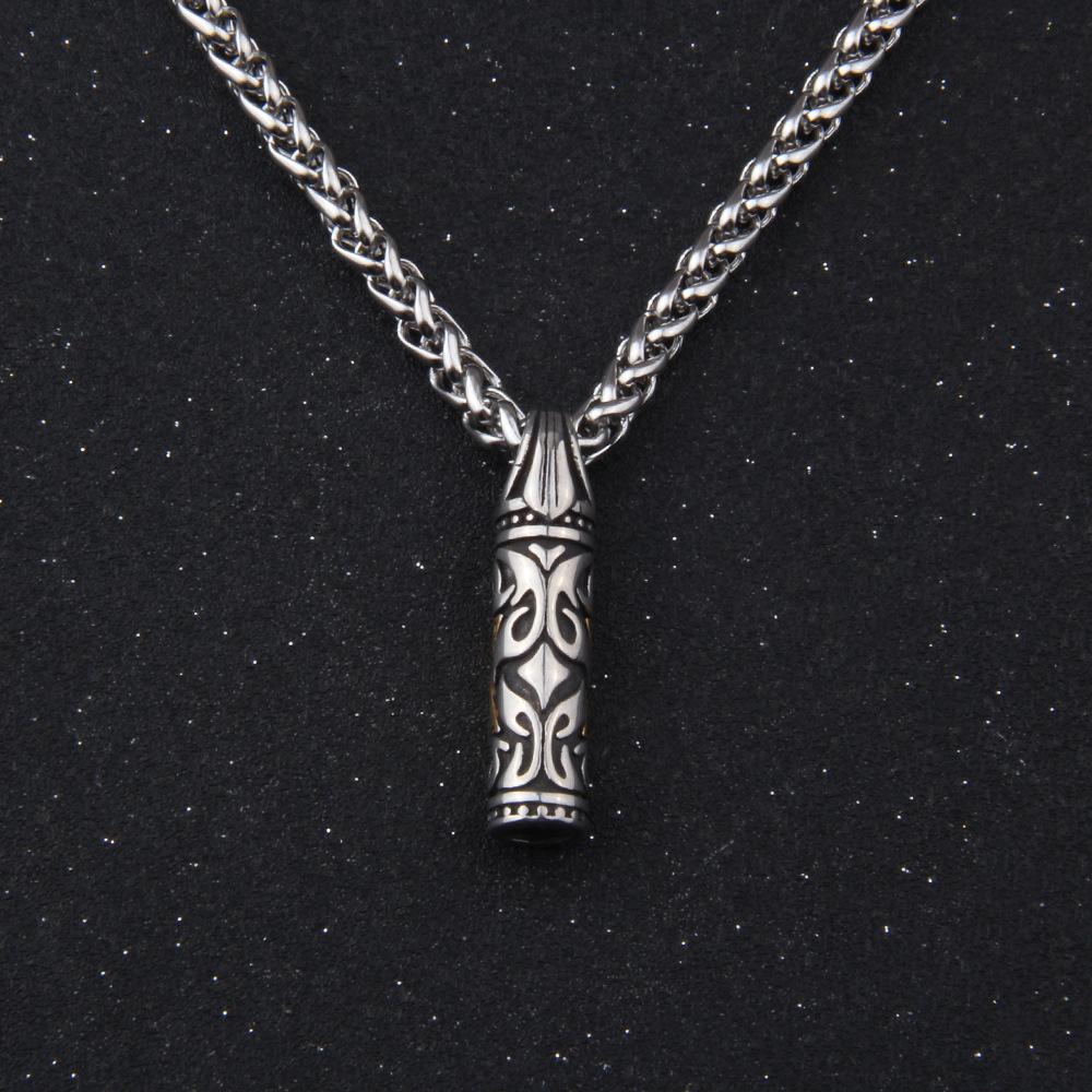 Bullet Head Hexagram Men s Necklace Men s European and American Accessories