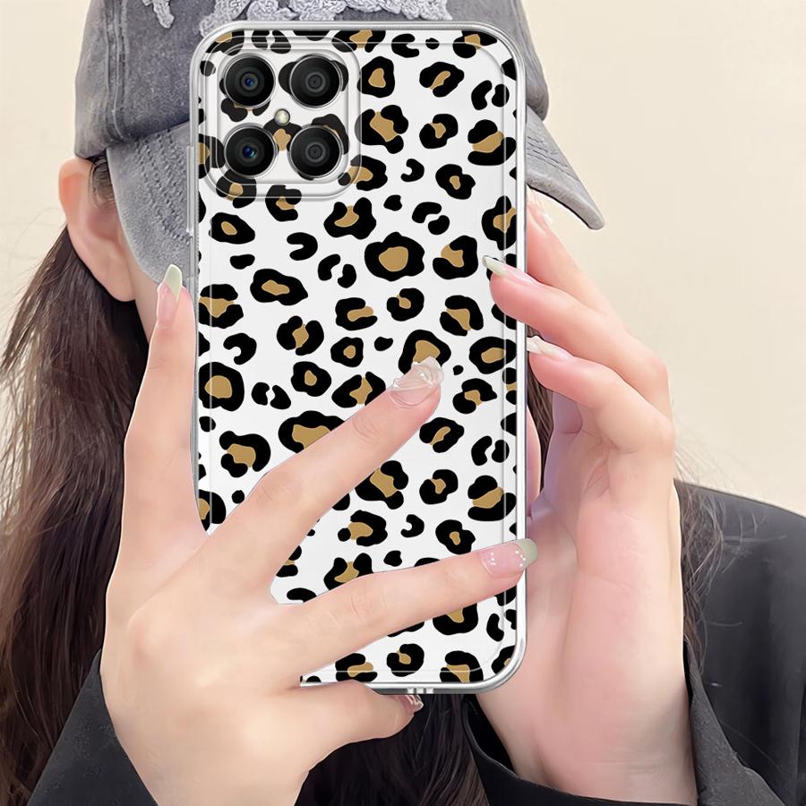 Case for Honor X9a X8a 90 Lite X8 X8b X9b X7b Soft Phone Cover Luxury Leopard Print Pattern
