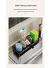 Stainless Steel Multifunctional Sink Sponge & Dishcloth Holder Rack