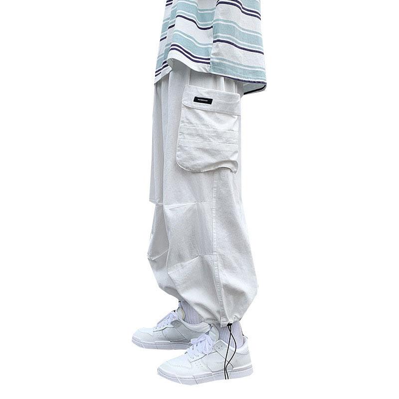 FiveFive Drawstring Pants Men's Baggy Jogging Pants Japanese Men Wide Leg Pants Male Casual Loose Trousers