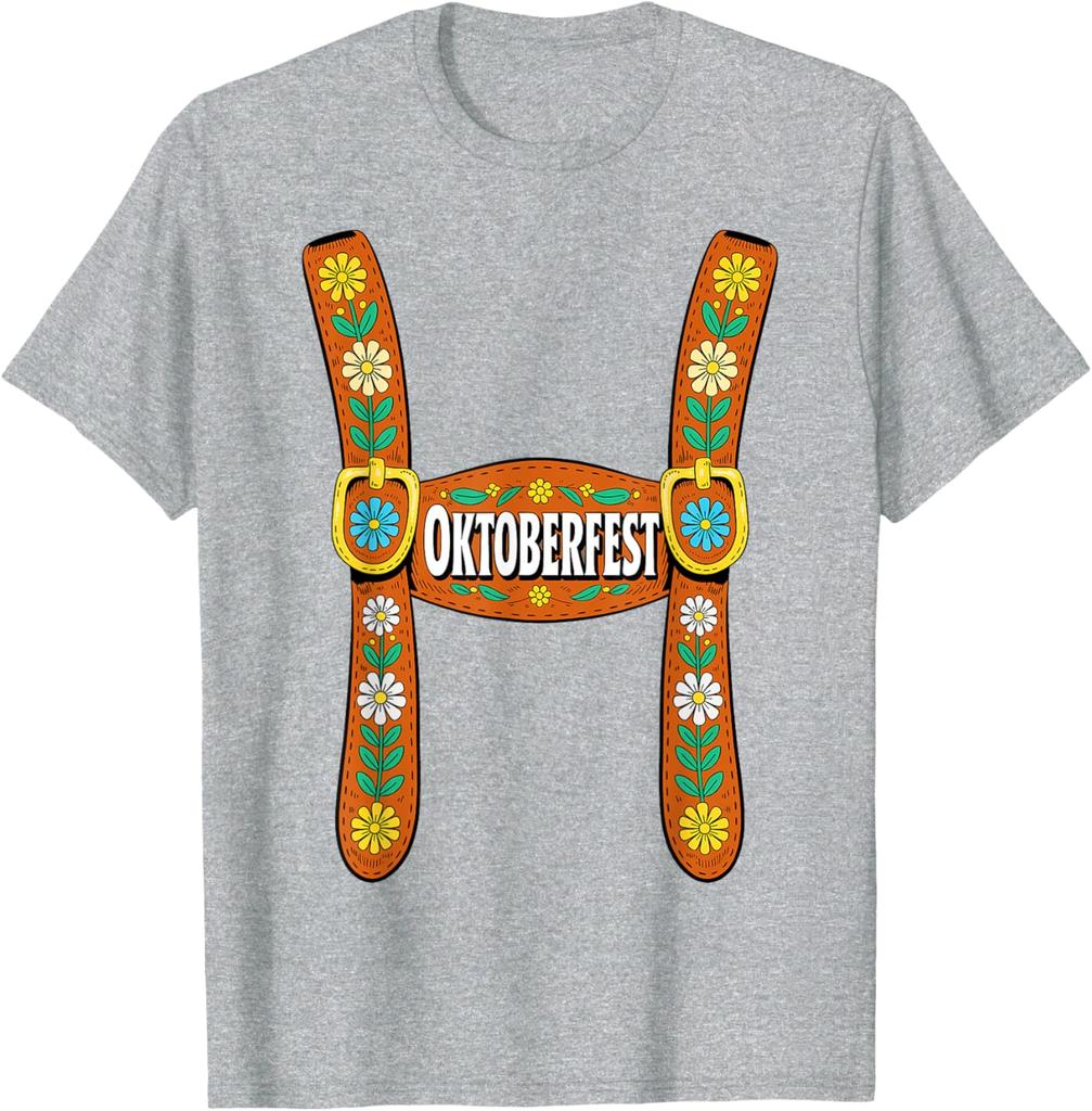 Happy Oktoberfest Lederhosen Bavarian Costume Beer Festival Man TShirt Casual Cotton Graphic T Shirts Streetwear Tops Tee