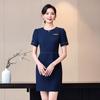 2025 Women's Short-Sleeve Professional Dress with Pockets - Summer Office Workwear