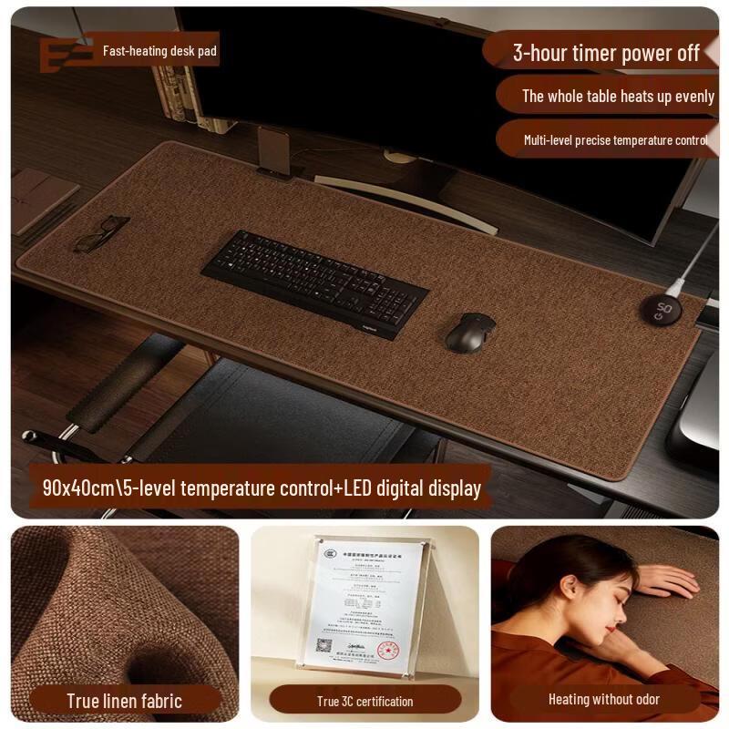 Handon Heated Cotton Linen Desk Mat