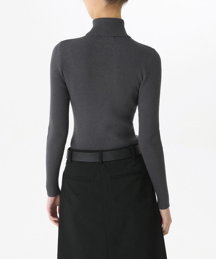 MUSINSA STANDARD WOMAN Women'S Ribbed Slim Turtleneck Knit [Gray]