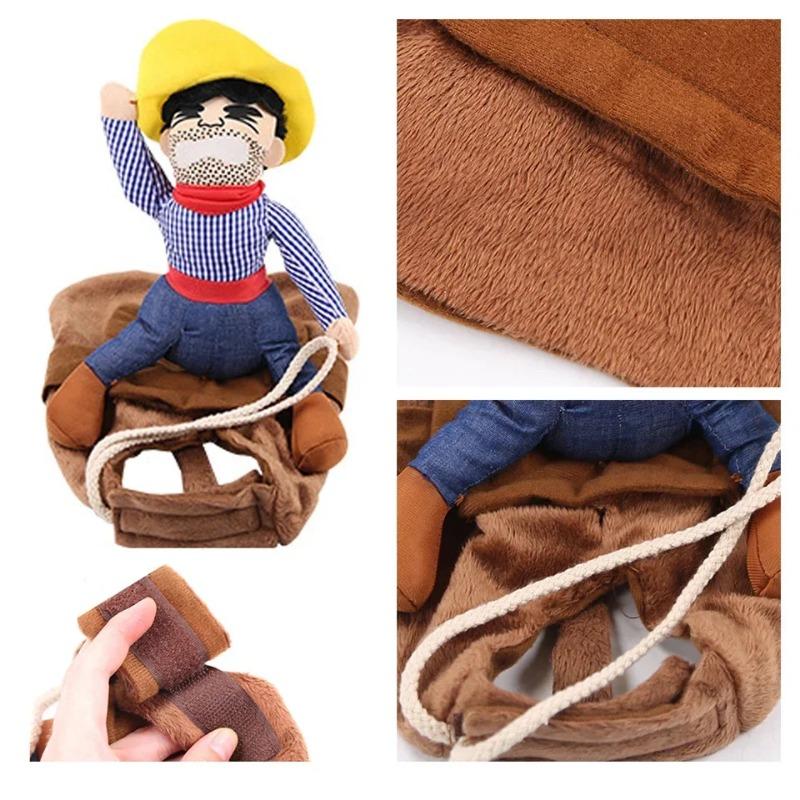 DualPet Dog Clothes Cosplay Halloween Party Funny Cowboy Dressing Up French Bulldog Chihuahua Costumes Dog Accessories
