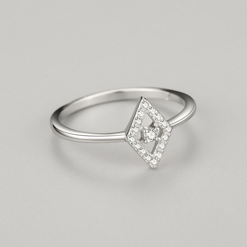 Tancise Classic 925 Sterling Silver  Zircon Ring Ladies Jewelry Wedding Promise Party Gift