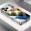 Colorful Geometric Stripe phone case for funda iphone for iphone 17 pro max cover glass for iPhone 17 16 15 14 13 12pm Pro Plus