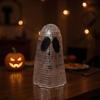 Disco Ball Ghost Halloween Centerpiece Glitter Ghost Sign Decor Tiered Tray Ornaments for Fireplace Mantle Table Desk Home