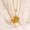 Mehrlagige Choker-Halskette mit goldener Perlenkette und Zirkon-Sonnenblumen-Anhänger Vielseitiger Modeschmuck