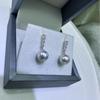 8-9mm High-End Salzwasser Akoya Perle Sterlingsilber Ohrstecker